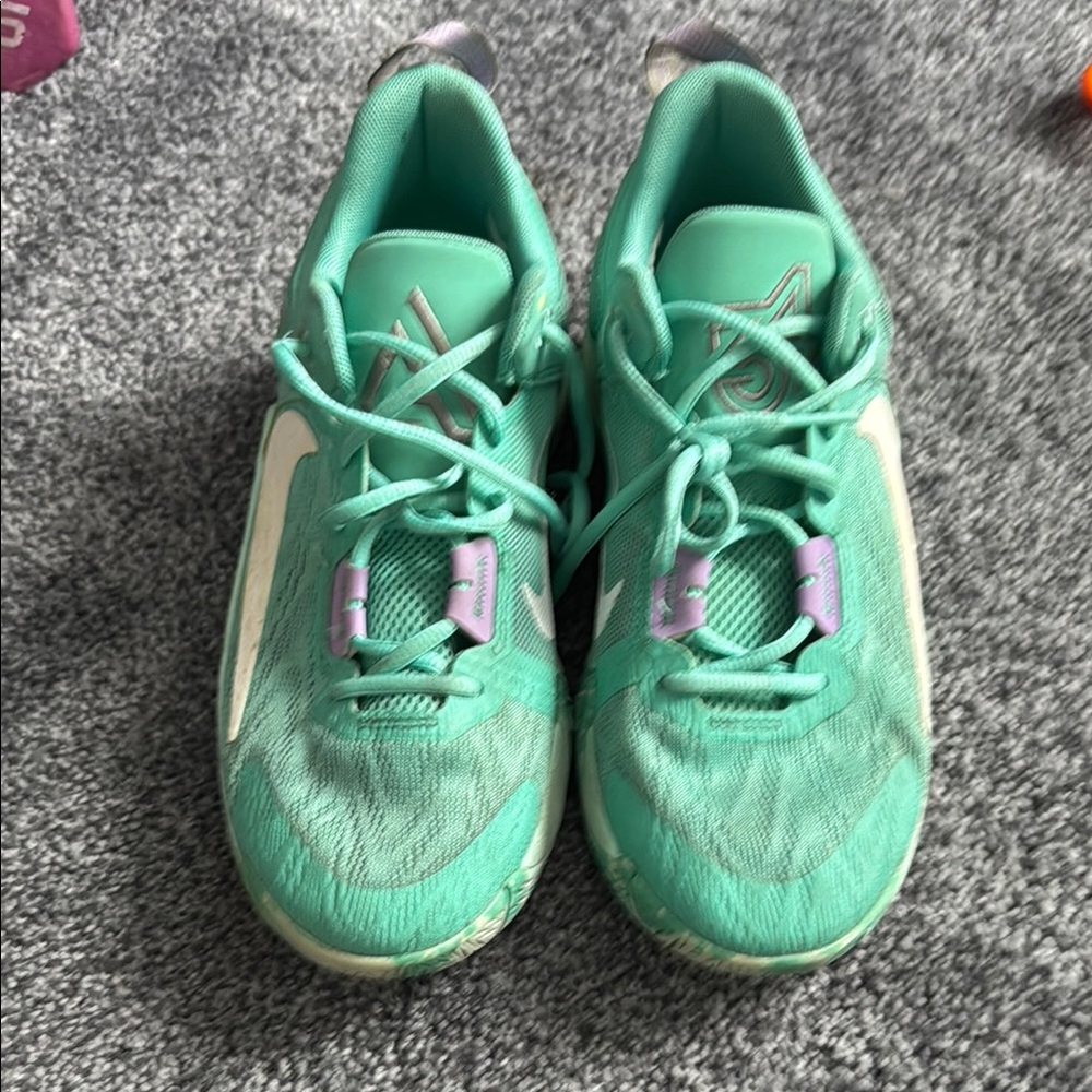 Kids' Nike Teal and Purple Sneakers basketball sneakers